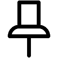 UI Push Pin Vector SVG Icon