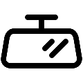 UI Rearview Mirror Vector SVG Line Icon