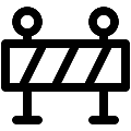 UI Road Barrier Vector SVG Line Icon