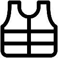 UI Safety Vest Vector SVG Line Icon
