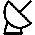 UI Satellite Dish Vector SVG Line Icon
