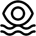 UI Sea View Eye Vector SVG Line Icon