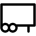 UI Semi Trailer Vector SVG Line Icon