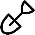 UI Shovel Vector SVG Line Icon