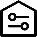 UI Smart Home Settings Vector SVG Line Icon