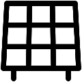 UI Solar Panel Vector SVG Line Icon