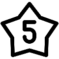 UI Star Five Vector SVG Line Icon