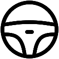 UI Steering Wheel Vector SVG Line Icon