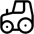 UI Tractor Vector SVG Line Icon