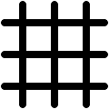 UI Wire Mesh Vector SVG Line Icon