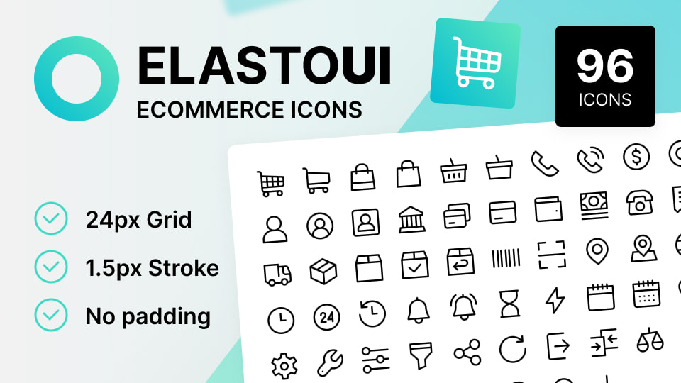 ElastoUI - Ecommerce UI Icons in the Figma Community Library